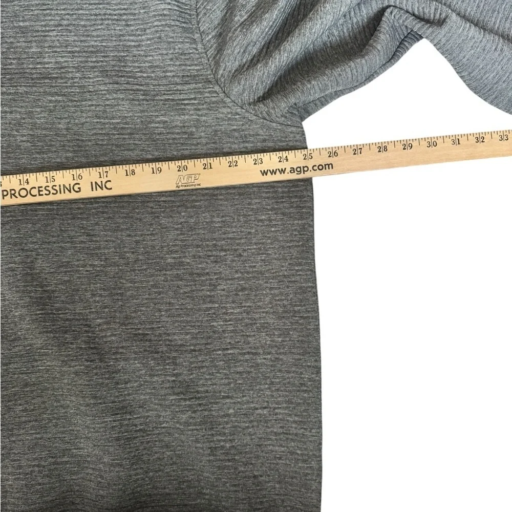J.Crew Snap Neck Pullover XL Heather Gray Performance Knit Sweatshirt W132